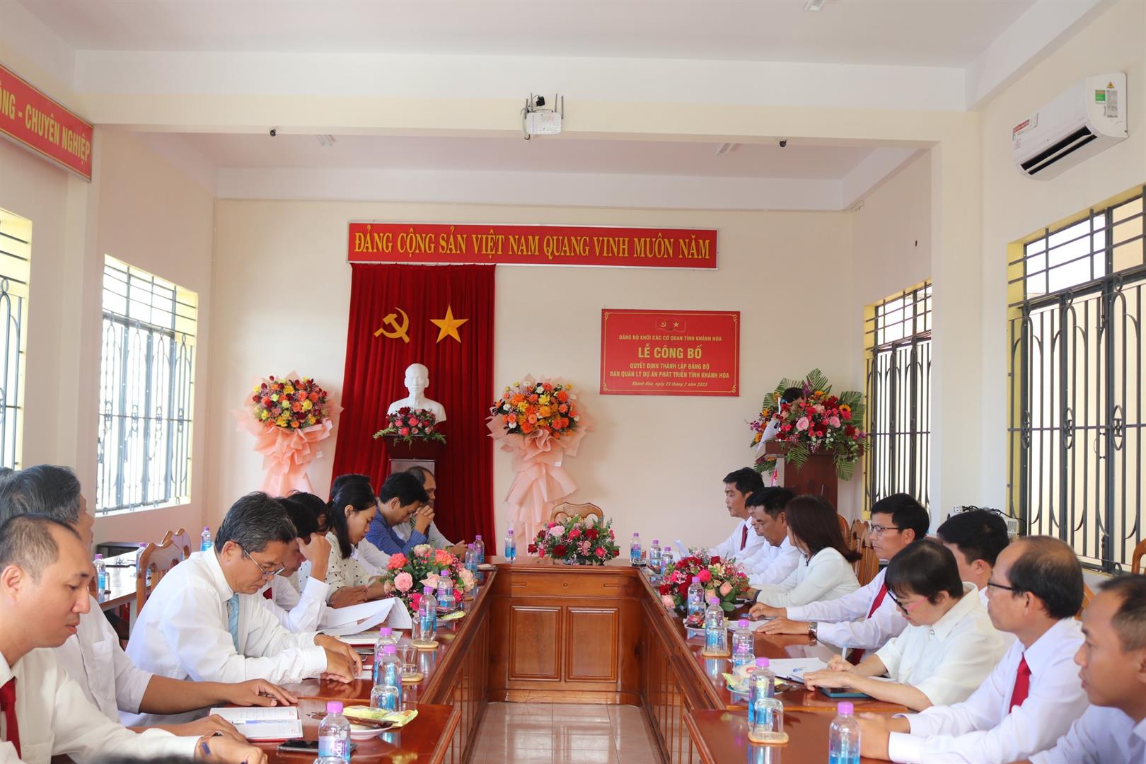 Lễ công bố Quyết định thành lập Đảng bộ Ban Quản lý dự án Phát triển tỉnh Khánh Hoà