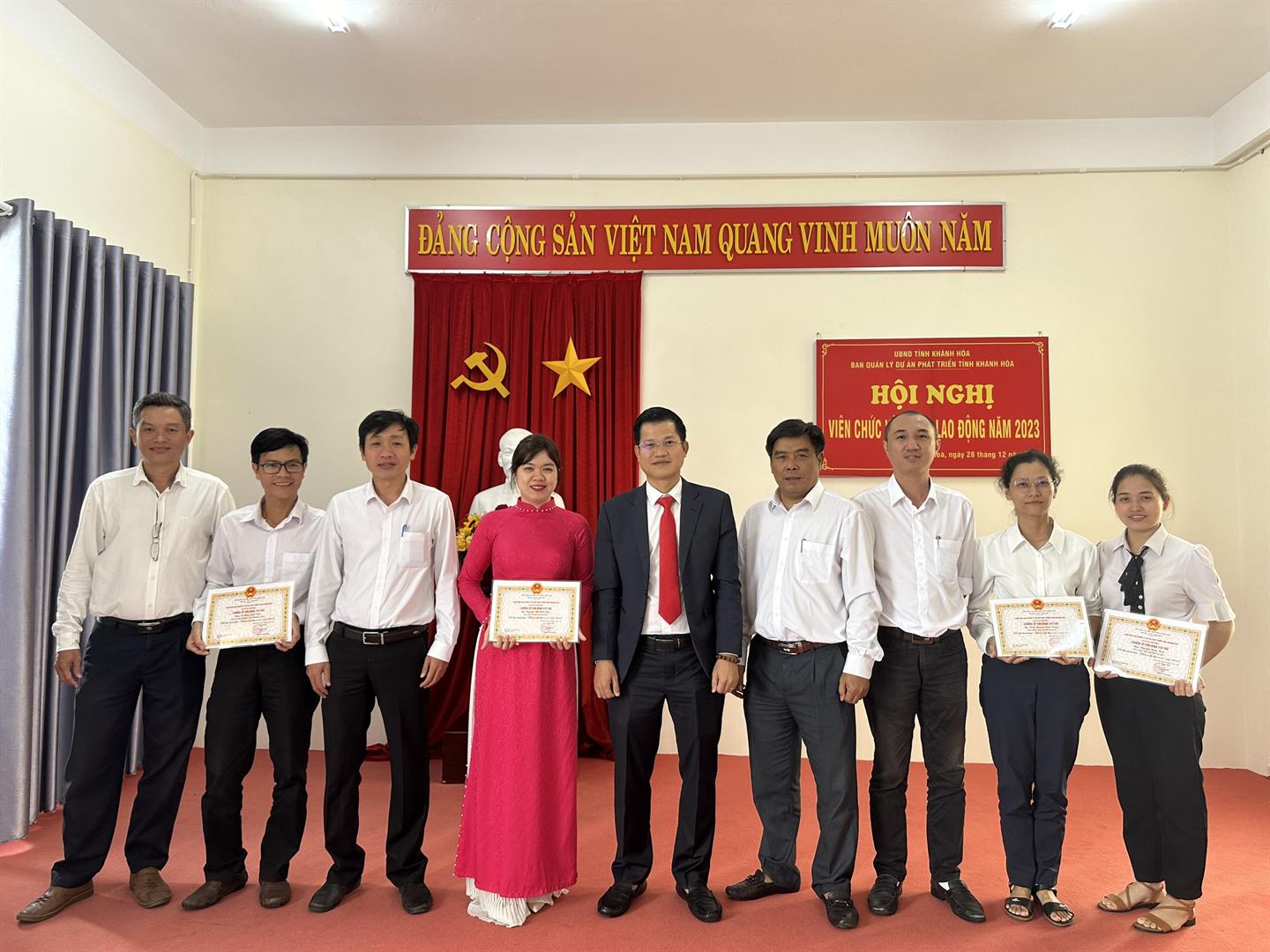 Hội nghị viên chức và người lao động năm 2023 của Ban QLDA Phát triển tỉnh Khánh Hoà